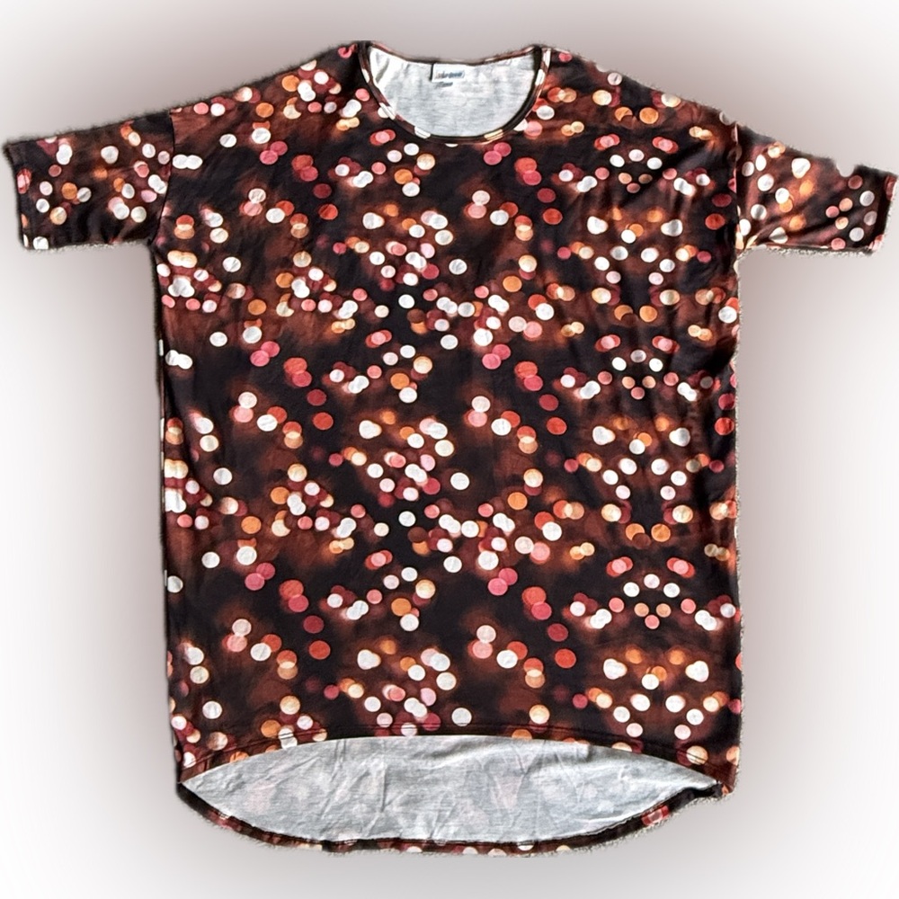 LuLaRoe Colorful Polka Dot Irma Top
